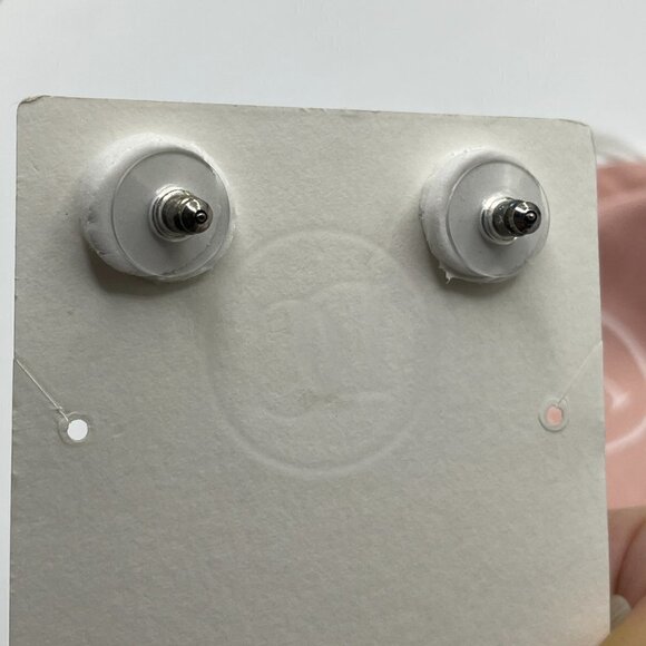 Dareth Colburn NWT Floral Pear Drop Clear Crystal Silver Bridal Prom Earrings - Picture 4 of 5